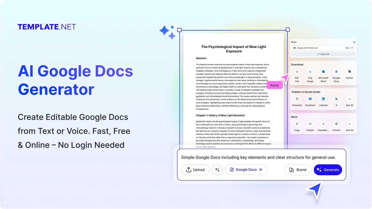 AI Google Docs Generator, Google Docs Maker Online
